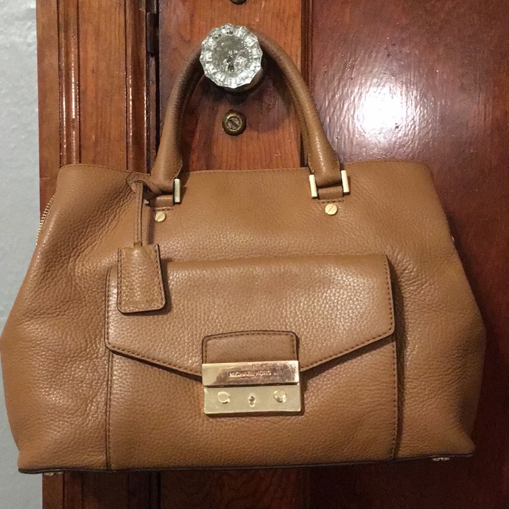 Michael Kors Haley Large Leather Satchel